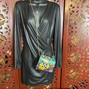 Black bodycon mini dress